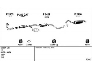 FENNO FO063 išmetimo sistema 
 Išmetimo sistema -> Išmetimo sistema, visa