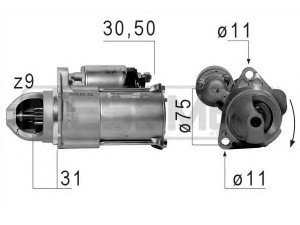 MESSMER 220657 starteris 
 Elektros įranga -> Starterio sistema -> Starteris
62 02 055, 62 02 125, 95 12 772