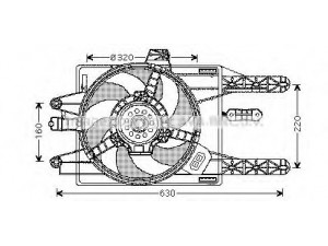 AVA QUALITY COOLING FT7571 ventiliatorius, radiatoriaus 
 Aušinimo sistema -> Radiatoriaus ventiliatorius
46479331, 46536438, 46559315, 46479331