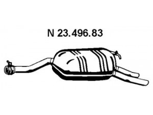 EBERSPÄCHER 23.496.83 galinis duslintuvas 
 Išmetimo sistema -> Duslintuvas
210 490 27 21, 2104903421