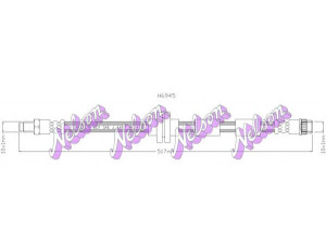 Brovex-Nelson H6945 stabdžių žarnelė 
 Stabdžių sistema -> Stabdžių žarnelės
462107573, 462107573R, 8200441654