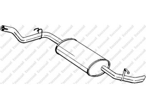 BOSAL 281-135 galinis duslintuvas 
 Išmetimo sistema -> Duslintuvas
7 586 914, 7 631 001, 7 705 787