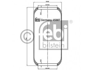 FEBI BILSTEIN 45887 dėklas, pneumatinė pakaba
20535875