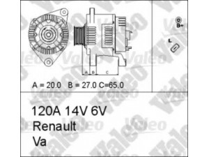 VALEO 437184 kintamosios srovės generatorius