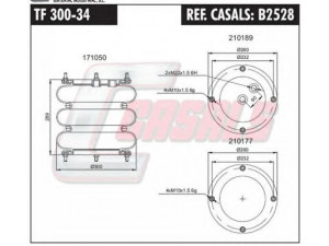 CASALS B2528 dėklas, pneumatinė pakaba
