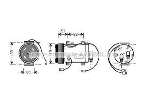 AVA QUALITY COOLING AIK143 kompresorius, oro kondicionierius 
 Oro kondicionavimas -> Kompresorius/dalys
8A0260805AB, 8A0260805AE
