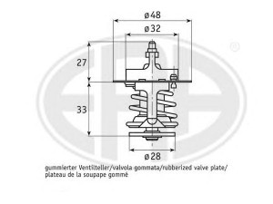 ERA 350294 termostatas, aušinimo skystis 
 Aušinimo sistema -> Termostatas/tarpiklis -> Thermostat
90916-03063