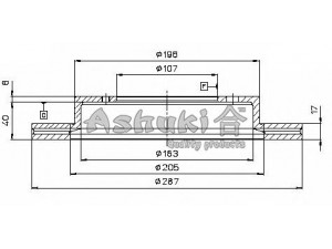 ASHUKI K016-07 stabdžių diskas 
 Dviratė transporto priemonės -> Stabdžių sistema -> Stabdžių diskai / priedai
0 986 478 422/BOSCH, 09.6859.10/BREMBO