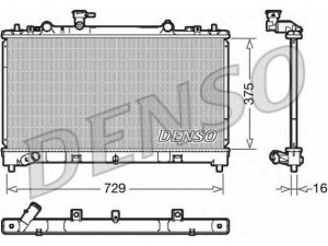 DENSO DRM44038 radiatorius, variklio aušinimas 
 Aušinimo sistema -> Radiatorius/alyvos aušintuvas -> Radiatorius/dalys
RF8G15200