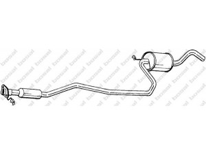 BOSAL 290-793 vidurinis duslintuvas 
 Išmetimo sistema -> Duslintuvas
1460158, 5026787, 6203799