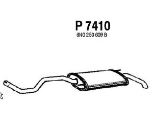 FENNO P7410 galinis duslintuvas 
 Išmetimo sistema -> Duslintuvas
6N0253609B, 6N0253609G