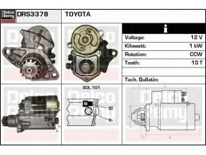 DELCO REMY DRS3378 starteris 
 Elektros įranga -> Starterio sistema -> Starteris