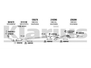 KLARIUS 930531E išmetimo sistema 
 Išmetimo sistema -> Išmetimo sistema, visa