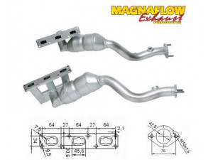 MAGNAFLOW 70605 katalizatoriaus keitiklis 
 Išmetimo sistema -> Katalizatoriaus keitiklis
18407518675