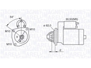 MAGNETI MARELLI 063521081760 starteris 
 Elektros įranga -> Starterio sistema -> Starteris
1516802R, 9629473280, 5802E5, 96343143