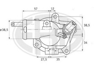 ERA 350101 termostatas, aušinimo skystis 
 Aušinimo sistema -> Termostatas/tarpiklis -> Thermostat
611 200 06 15, 611 203 12 75