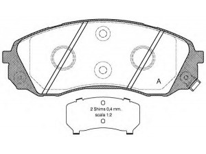 OPEN PARTS BPA1291.02 stabdžių trinkelių rinkinys, diskinis stabdys 
 Techninės priežiūros dalys -> Papildomas remontas
581014HA50, 581014DE00