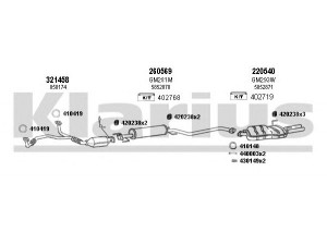 KLARIUS 391216E išmetimo sistema 
 Išmetimo sistema -> Išmetimo sistema, visa