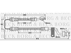 BORG & BECK BBH7467 stabdžių žarnelė 
 Stabdžių sistema -> Stabdžių žarnelės
587402F000