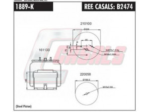 CASALS B2474 dėklas, pneumatinė pakaba 
 Pakaba -> Pneumatinė pakaba
1279141, 1698434