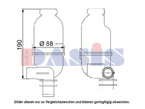 AKS DASIS 123160N išsiplėtimo bakelis, aušinimo skystis 
 Aušinimo sistema -> Radiatorius/alyvos aušintuvas -> Išsiplėtimo bakelis, variklio aušinimo skystis
3427V007000000
