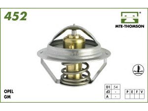 MTE-THOMSON 452.82 termostatas, aušinimo skystis 
 Aušinimo sistema -> Termostatas/tarpiklis -> Thermostat
51770698, 73502809, 13 38 007, 13 38 008