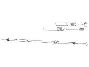 KAWE FA02298 trosas, stovėjimo stabdys 
 Stabdžių sistema -> Valdymo svirtys/trosai
1348980080