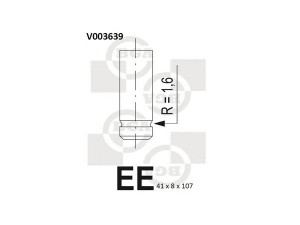 BGA V003639 įleidimo vožtuvas 
 Variklis -> Variklio uždegimo laiko reguliavimo kontrolė -> Vožtuvų eilė -> Vožtuvai/dalys
RF01-12-111, RF0112111