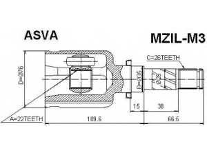 ASVA MZIL-M3 jungčių komplektas, kardaninis velenas
FG02-22-620A
