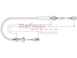 METZGER 10.1013 akceleratoriaus trosas 
 Kuro mišinio formavimas -> Karbiuratorius, sistema -> Valdymo sąsajos/amortizatorius/kameros
6N1 721 555H