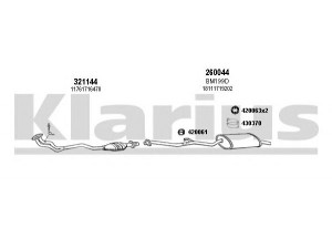 KLARIUS 060122E išmetimo sistema 
 Išmetimo sistema -> Išmetimo sistema, visa