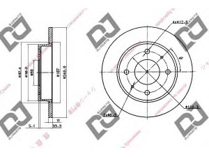 DJ PARTS BD1382 stabdžių diskas 
 Dviratė transporto priemonės -> Stabdžių sistema -> Stabdžių diskai / priedai
4605A076, 4544200072