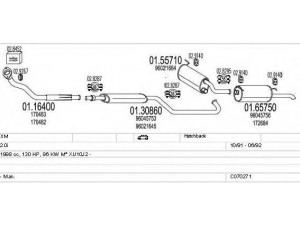 MTS C070271001211 išmetimo sistema 
 Išmetimo sistema -> Išmetimo sistema, visa