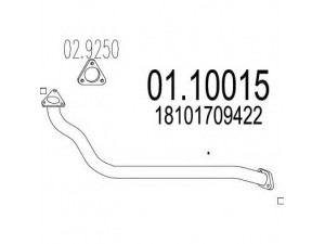MTS 01.10015 išleidimo kolektorius 
 Išmetimo sistema -> Išmetimo vamzdžiai
18101709422