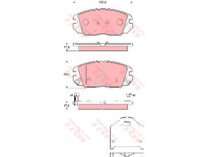 TRW GDB3409 stabdžių trinkelių rinkinys, diskinis stabdys 
 Techninės priežiūros dalys -> Papildomas remontas
581012EA30, 581013FA01, 581013KA20