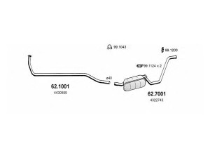 ASSO ART2736 išmetimo sistema 
 Išmetimo sistema -> Išmetimo sistema, visa