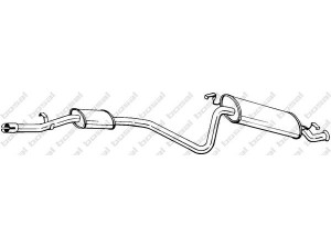 BOSAL 287-149 galinis duslintuvas 
 Išmetimo sistema -> Duslintuvas
46 521 913, 46 523 254, 46 559 845