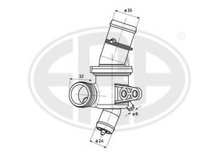 ERA 350198 termostatas, aušinimo skystis 
 Aušinimo sistema -> Termostatas/tarpiklis -> Thermostat
640 200 04 15, 640 200 05 15, 646 200 04 15