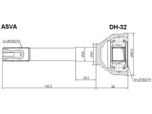 ASVA DH-32 jungčių komplektas, kardaninis velenas 
 Ratų pavara -> Sujungimai/komplektas
43410-87604, 43410-87605, 43410-87611