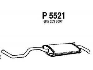 FENNO P5521 galinis duslintuvas 
 Išmetimo sistema -> Duslintuvas
6K6253609T