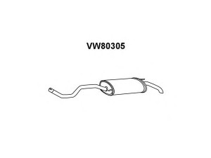 VENEPORTE VW80305 galinis duslintuvas 
 Išmetimo sistema -> Duslintuvas
6N0253609C, 6N0253609H