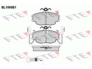 FTE BL1060B1 stabdžių trinkelių rinkinys, diskinis stabdys 
 Techninės priežiūros dalys -> Papildomas remontas
425041, 425070, 60 25 071 042, 77 01 202 285