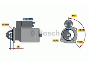 BOSCH 0 001 362 301 starteris
322 819 2 R91, 322 819 2R 91, A 186180