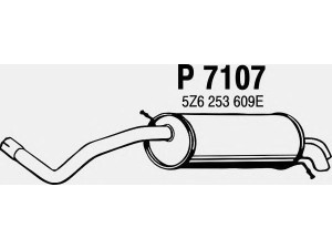 FENNO P7107 galinis duslintuvas 
 Išmetimo sistema -> Duslintuvas
5Z6253609E
