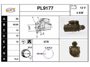 SNRA PL9177 starteris