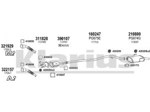 KLARIUS 630754E išmetimo sistema 
 Išmetimo sistema -> Išmetimo sistema, visa