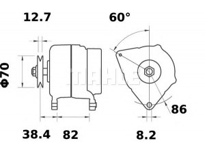 MAHLE ORIGINAL MG 612 kintamosios srovės generatorius