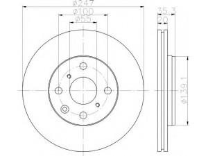 HELLA 8DD 355 112-301 stabdžių diskas 
 Stabdžių sistema -> Diskinis stabdys -> Stabdžių diskas
4246F0, 4246J0, 424954, 424955