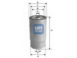 UFI 24.379.01 kuro filtras 
 Techninės priežiūros dalys -> Papildomas remontas
1270529, 1270529-9, 31262351, 9454805