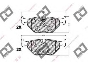 DJ PARTS BP1187 stabdžių trinkelių rinkinys, diskinis stabdys 
 Techninės priežiūros dalys -> Papildomas remontas
34211154221, 34211157044, 34211157334